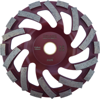 Slipskål 150mm RELLOXX VULKAN Standard Röd G:20-25 Hål:22.2/19 Höjd:21